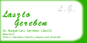 laszlo gereben business card